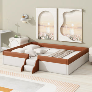 HomeRoots Brown Tufted Upholstered King Day Bed - Versatile Design for Comfort, Style, and Durability in Any Space 590350
