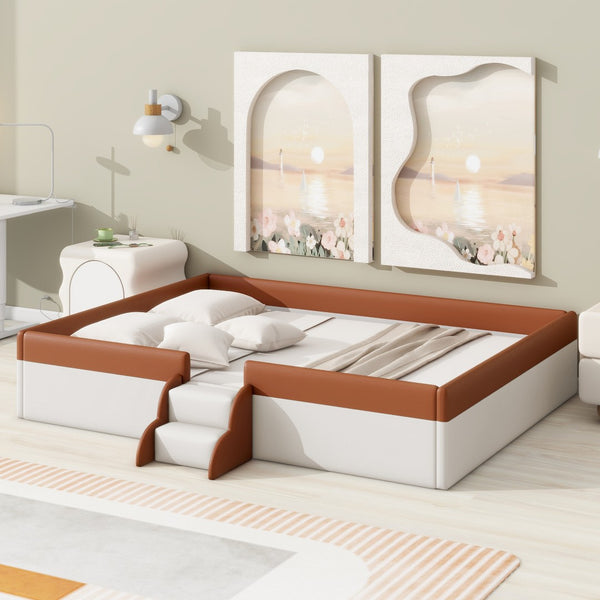 HomeRoots Brown Tufted Upholstered King Day Bed - Versatile Design for Comfort, Style, and Durability in Any Space 590350