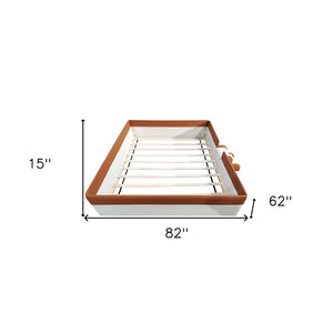 HomeRoots Brown Tufted Upholstered King Day Bed - Versatile Design for Comfort, Style, and Durability in Any Space 590350