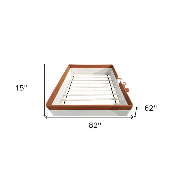 HomeRoots Brown Tufted Upholstered King Day Bed - Versatile Design for Comfort, Style, and Durability in Any Space 590350