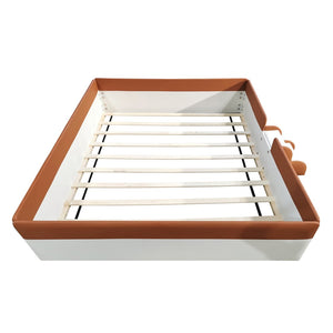 HomeRoots Brown Tufted Upholstered King Day Bed - Versatile Design for Comfort, Style, and Durability in Any Space 590350