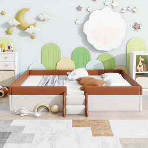 HomeRoots Brown Tufted Upholstered Queen Day Bed - Stylish, Versatile Comfort for Living Room, Guest Room & Office 590351