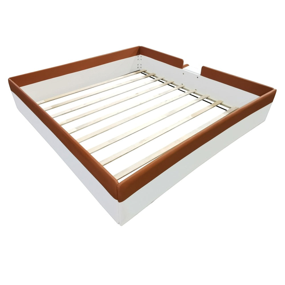 HomeRoots Brown Tufted Upholstered Queen Day Bed - Stylish, Versatile Comfort for Living Room, Guest Room & Office 590351