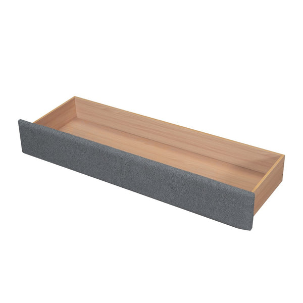 HomeRoots Gray Tufted Upholstered Full Bed Frame with LED Lights, USB Port & Modern Luxury Comfort 590352