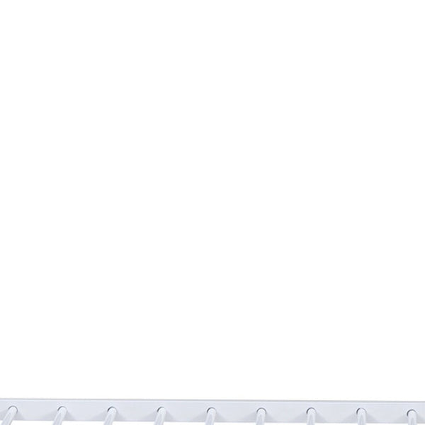 HomeRoots White Full Over Full Metal Bunk Bed with Built-in Stairs & Storage for Kids’ Room – Safe & Stylish 590384