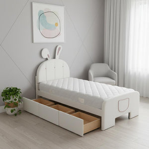 HomeRoots Beige Tufted Upholstered Twin Bed Frame - Elegant Design, Cozy Comfort, Durable Support for Your Bedroom 590406