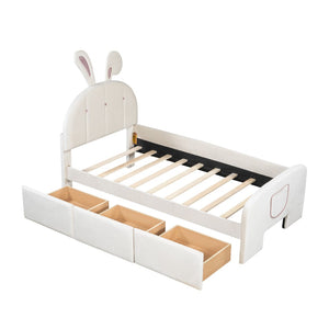 HomeRoots Beige Tufted Upholstered Twin Bed Frame - Elegant Design, Cozy Comfort, Durable Support for Your Bedroom 590406