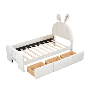 HomeRoots Beige Tufted Upholstered Twin Bed Frame - Elegant Design, Cozy Comfort, Durable Support for Your Bedroom 590406