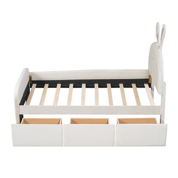 HomeRoots Beige Tufted Upholstered Twin Bed Frame - Elegant Design, Cozy Comfort, Durable Support for Your Bedroom 590406