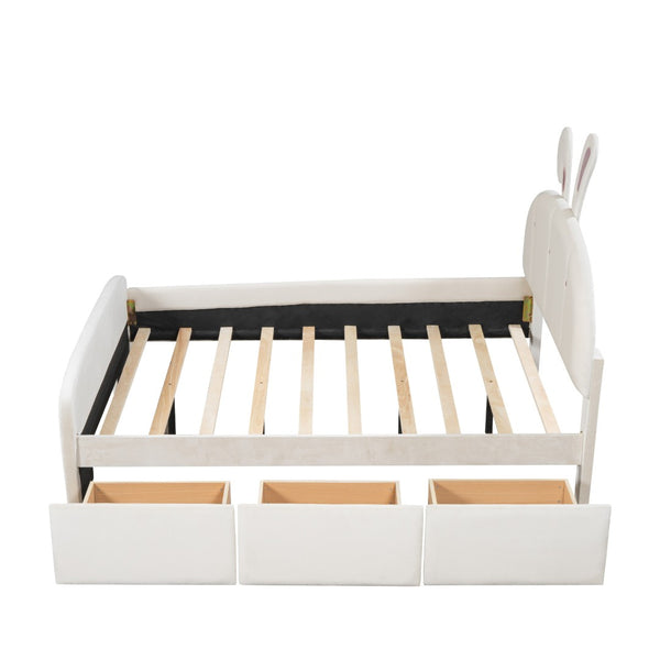 HomeRoots Beige Tufted Upholstered Full Bed Frame - Modern Design, Cozy Comfort & Sturdy Support for Sleepers 590408
