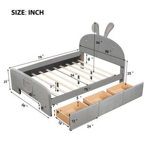 HomeRoots Gray Tufted Upholstered Full Bed Frame - Modern Design, Durable Support, Cozy Aesthetic for Your Bedroom 590409