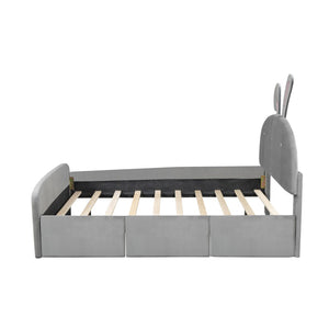 HomeRoots Gray Tufted Upholstered Full Bed Frame - Modern Design, Durable Support, Cozy Aesthetic for Your Bedroom 590409
