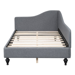 HomeRoots Gray Tufted Upholstered Twin Day Bed – Elegant Multi-Functional Design for Cozy Living Spaces 590411