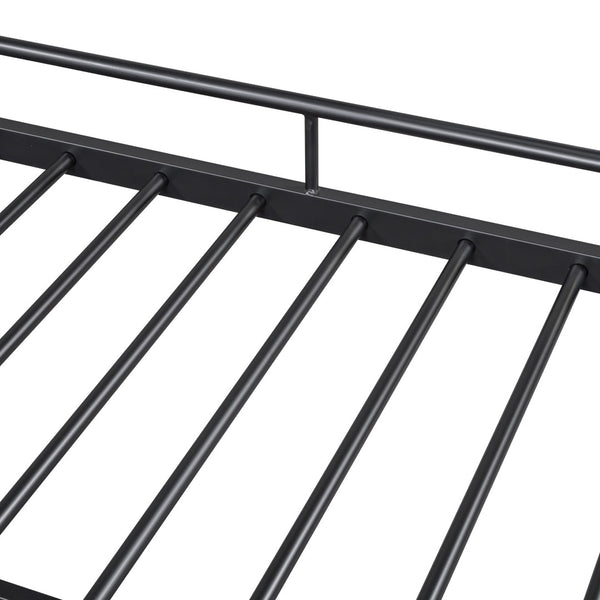 HomeRoots Black Metal Full Day Bed with Twin Trundle - Stylish Space-Saving Design for Versatile Living Spaces 590428