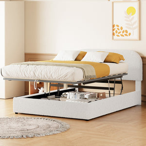 HomeRoots White Tufted Upholstered Full Bed Frame – Elegant, Modern Design for Comfort & Style in Any Bedroom 590436