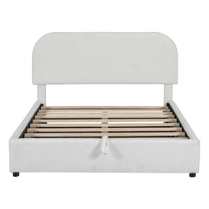 HomeRoots White Tufted Upholstered Full Bed Frame – Elegant, Modern Design for Comfort & Style in Any Bedroom 590436