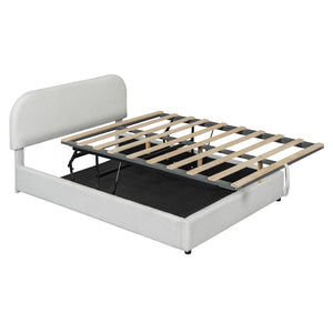 HomeRoots White Tufted Upholstered Full Bed Frame – Elegant, Modern Design for Comfort & Style in Any Bedroom 590436