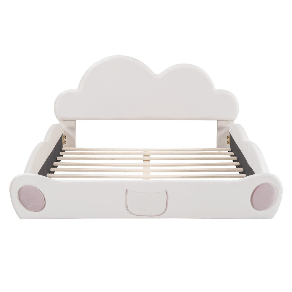 HomeRoots Beige Tufted Upholstered Twin Bed Frame – Stylish Comfort, Durable Design, Perfect for Any Bedroom! 590470