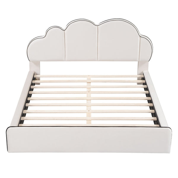 HomeRoots Beige Tufted Upholstered Twin Bed Frame - Elegant Comfort, Sturdy Design, No Box Spring Needed! 590472