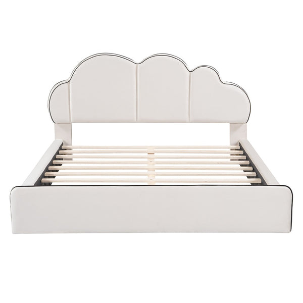 HomeRoots Beige Tufted Upholstered Twin Bed Frame - Elegant Comfort, Sturdy Design, No Box Spring Needed! 590472