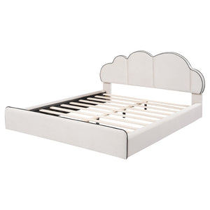 HomeRoots Beige Tufted Upholstered Twin Bed Frame - Elegant Comfort, Sturdy Design, No Box Spring Needed! 590472