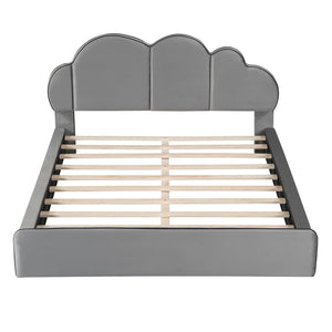 HomeRoots Gray Tufted Upholstered Twin Bed Frame for Stylish Comfort, Durable Support, and Restful Sleep 590473