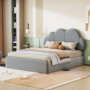 HomeRoots Gray Tufted Upholstered Twin Bed Frame for Stylish Comfort, Durable Support, and Restful Sleep 590473