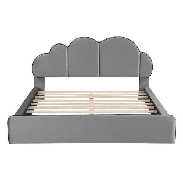 HomeRoots Gray Tufted Upholstered Twin Bed Frame for Stylish Comfort, Durable Support, and Restful Sleep 590473