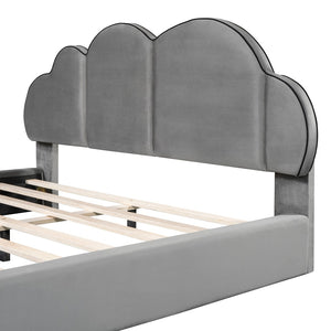 HomeRoots Gray Tufted Upholstered Twin Bed Frame for Stylish Comfort, Durable Support, and Restful Sleep 590473