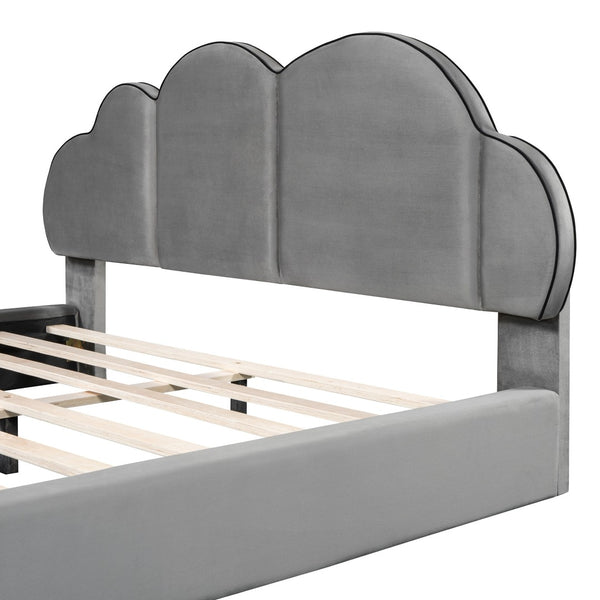 HomeRoots Gray Tufted Upholstered Twin Bed Frame for Stylish Comfort, Durable Support, and Restful Sleep 590473