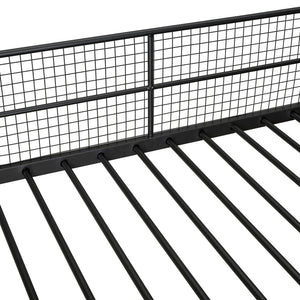 HomeRoots Black Twin Over Full Bunk Bed with Stairs, Storage, and Guardrails – Stylish & Safe Space Saver! 590489