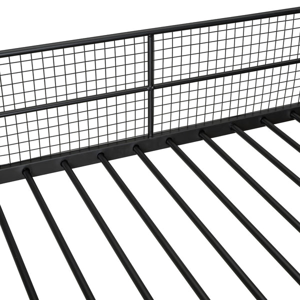HomeRoots Black Twin Over Full Bunk Bed with Stairs, Storage, and Guardrails – Stylish & Safe Space Saver! 590489
