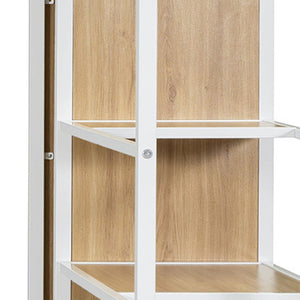 HomeRoots White Twin Over Full Bunk Bed with Stairs, Storage & Safety Features for Kids' Rooms & More 590490