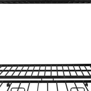 HomeRoots Black Twin Over Full Bunk Bed with Stairs, Desk, Trundle, & Storage - Stylish Space Saver Solution! 590491