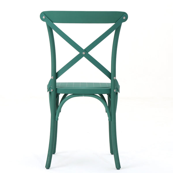 English Elm Christopher Knight Home® - DANISH Green Dining Chair Set of 2 – Durable Nylon Plastic Outdoor Patio Seats, Stylish Garden Flair 59050.00GRN
