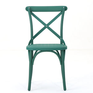 English Elm Christopher Knight Home® - DANISH Green Dining Chair Set of 2 – Durable Nylon Plastic Outdoor Patio Seats, Stylish Garden Flair 59050.00GRN