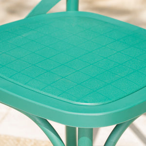 English Elm Christopher Knight Home® - DANISH Green Dining Chair Set of 2 – Durable Nylon Plastic Outdoor Patio Seats, Stylish Garden Flair 59050.00GRN