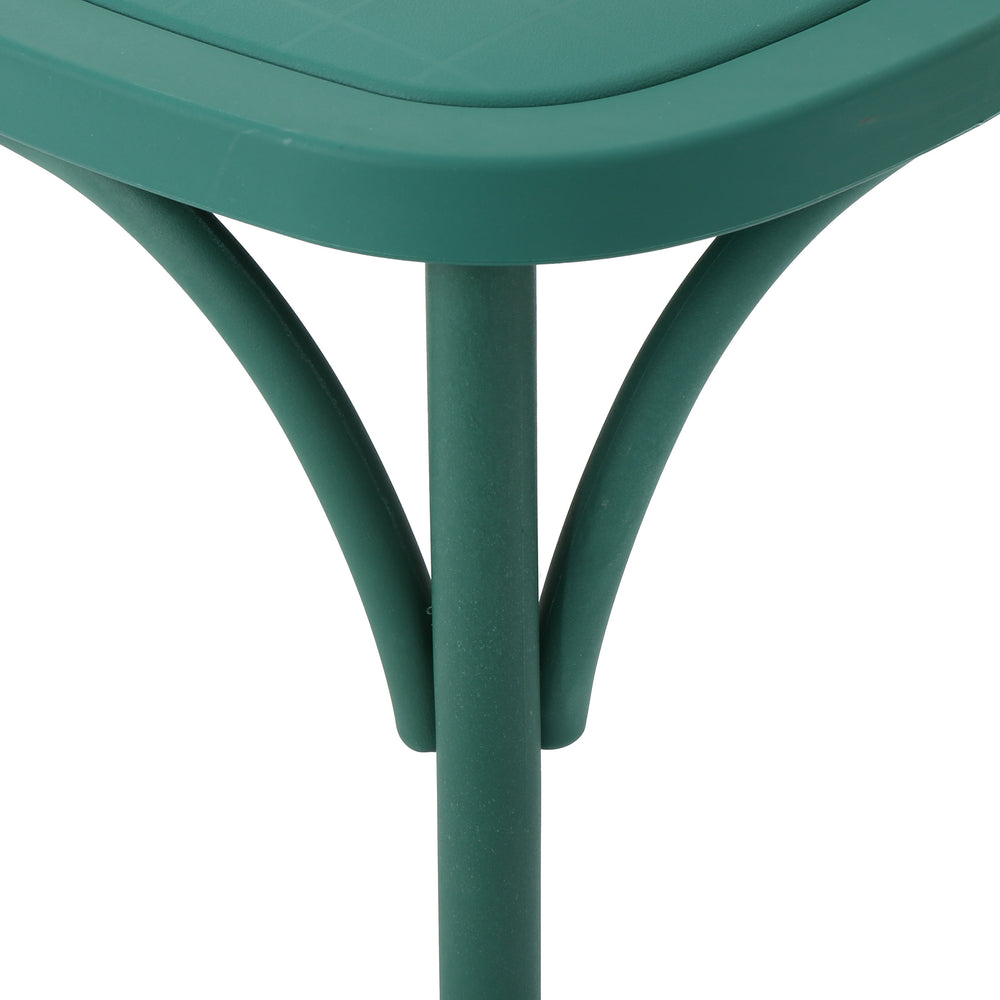 English Elm Christopher Knight Home® - DANISH Green Dining Chair Set of 2 – Durable Nylon Plastic Outdoor Patio Seats, Stylish Garden Flair 59050.00GRN