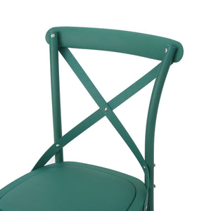 English Elm Christopher Knight Home® - DANISH Green Dining Chair Set of 2 – Durable Nylon Plastic Outdoor Patio Seats, Stylish Garden Flair 59050.00GRN