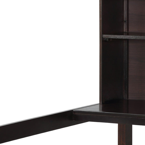 HomeRoots Espresso Twin Loft Bed with Integrated Desk & Storage Drawer - Stylish Space-Saving Solution! 590534