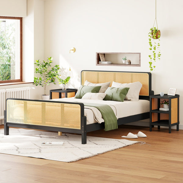HomeRoots Espresso Wood Full Bed Frame - Modern Platform Design with Durable Support & Stylish Espresso Finish 590570