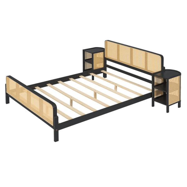 HomeRoots Espresso Wood Full Bed Frame - Modern Platform Design with Durable Support & Stylish Espresso Finish 590570