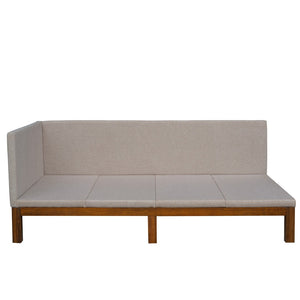 HomeRoots Beige Tufted Upholstered Twin Daybed - Stylish Multi-Use Seating & Sleeping Solution for Small Spaces 590591