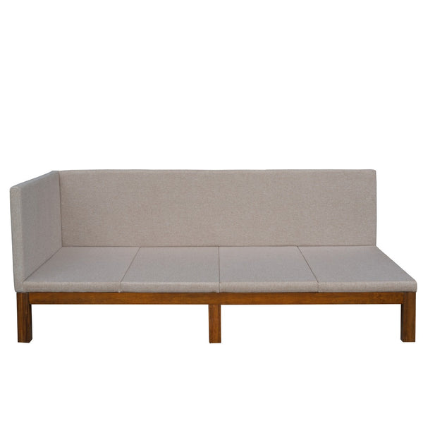HomeRoots Beige Tufted Upholstered Twin Daybed - Stylish Multi-Use Seating & Sleeping Solution for Small Spaces 590591