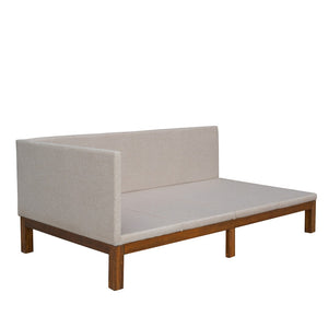 HomeRoots Beige Tufted Upholstered Twin Daybed - Stylish Multi-Use Seating & Sleeping Solution for Small Spaces 590591