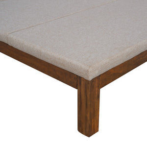 HomeRoots Beige Tufted Upholstered Twin Daybed - Stylish Multi-Use Seating & Sleeping Solution for Small Spaces 590591