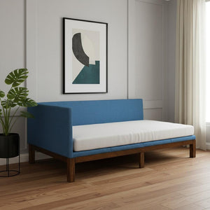 HomeRoots Beige Tufted Upholstered Twin Day Bed – Stylish Multi-Function Seating and Sleep Solution for Any Room 590593