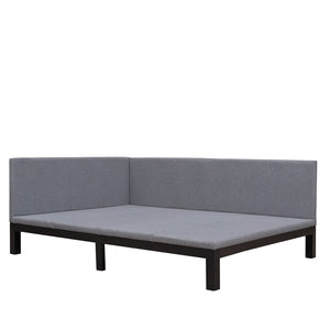 HomeRoots Gray Tufted Upholstered Full Daybed - Stylish Convertible Seating & Sleeping Solution for Small Spaces 590595