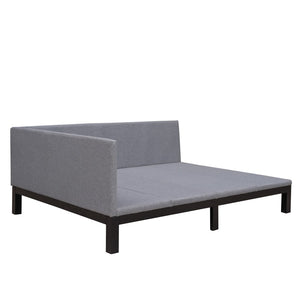 HomeRoots Gray Tufted Upholstered Full Daybed - Stylish Convertible Seating & Sleeping Solution for Small Spaces 590595