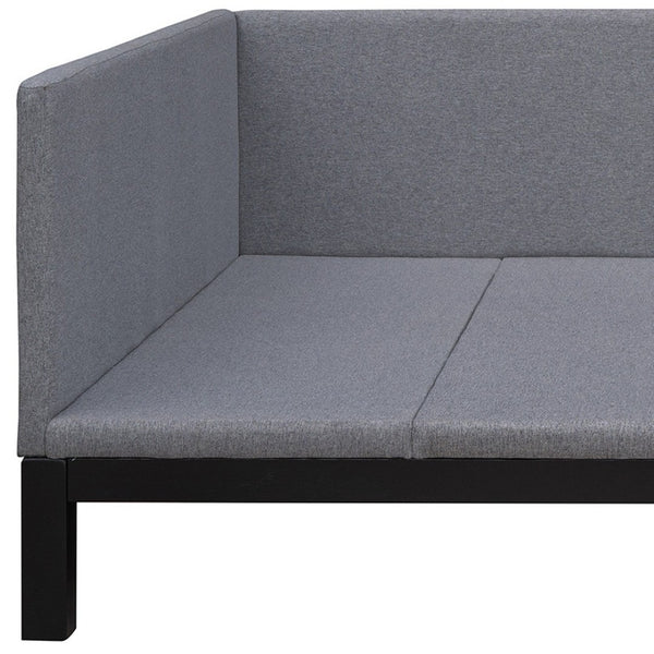 HomeRoots Gray Tufted Upholstered Full Daybed - Stylish Convertible Seating & Sleeping Solution for Small Spaces 590595